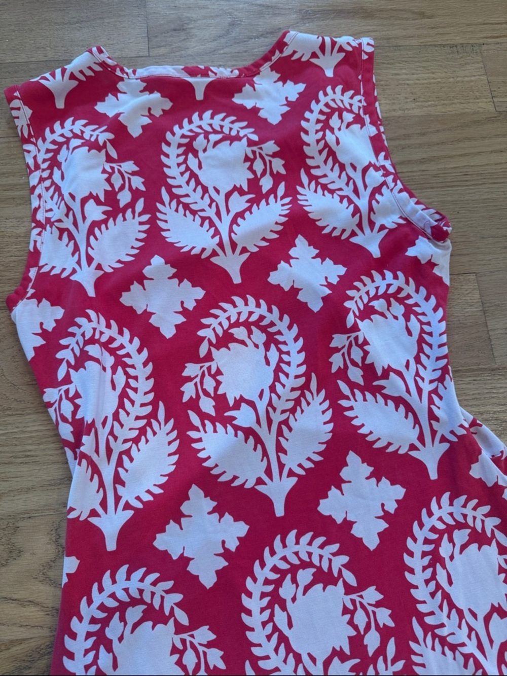 Diane Von Furstenberg coral white Selene dress, size 12 - Picture 8 of 11